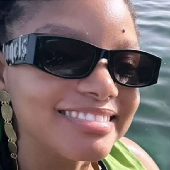 Palm Angels PERI007 ANGEL 1018 Sunglasses Black Rectangle Frame, Yellow Lenses - Picture 3 of 11